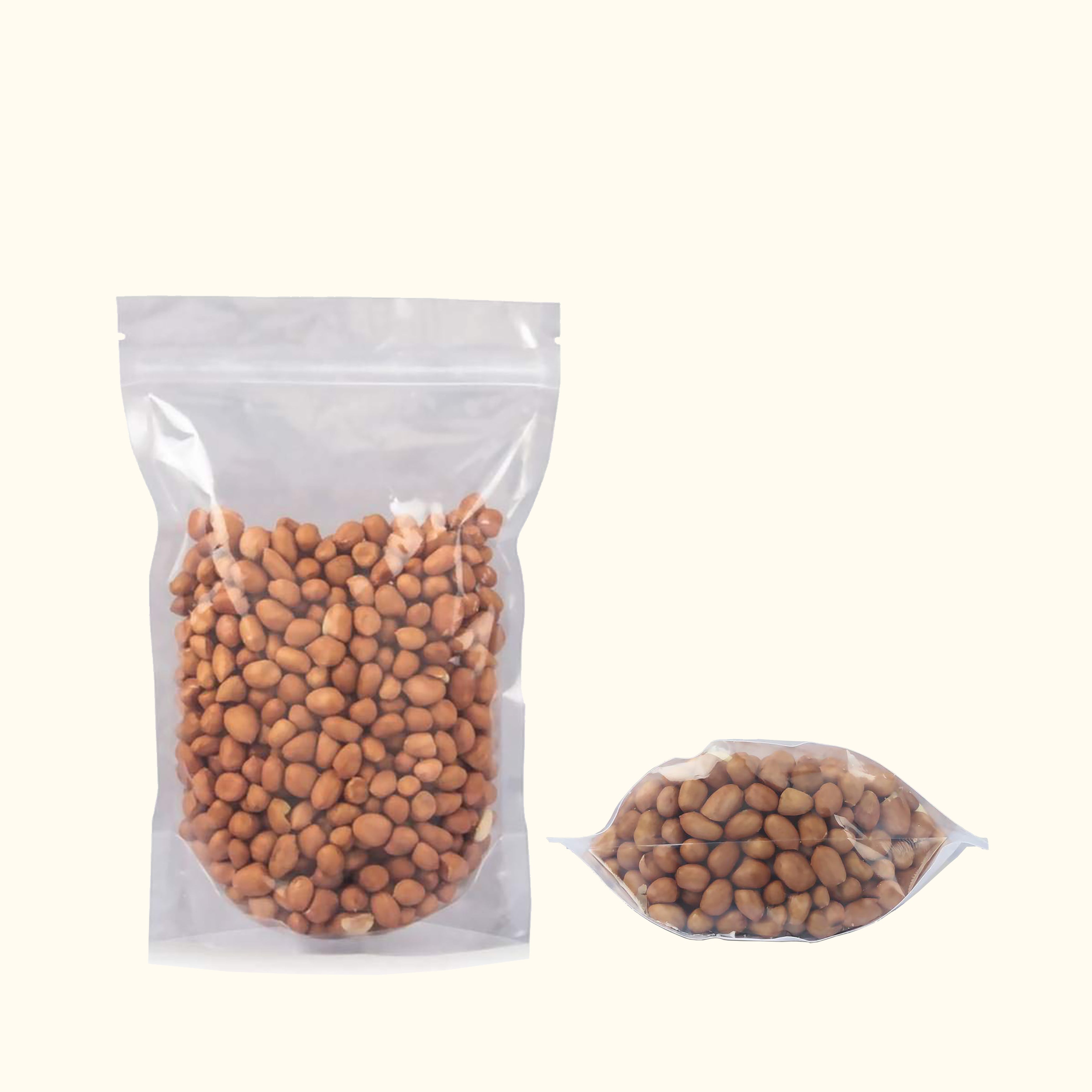 All Clear Stand Up Pouches with Zipper - Food-Safe Zipper Bags