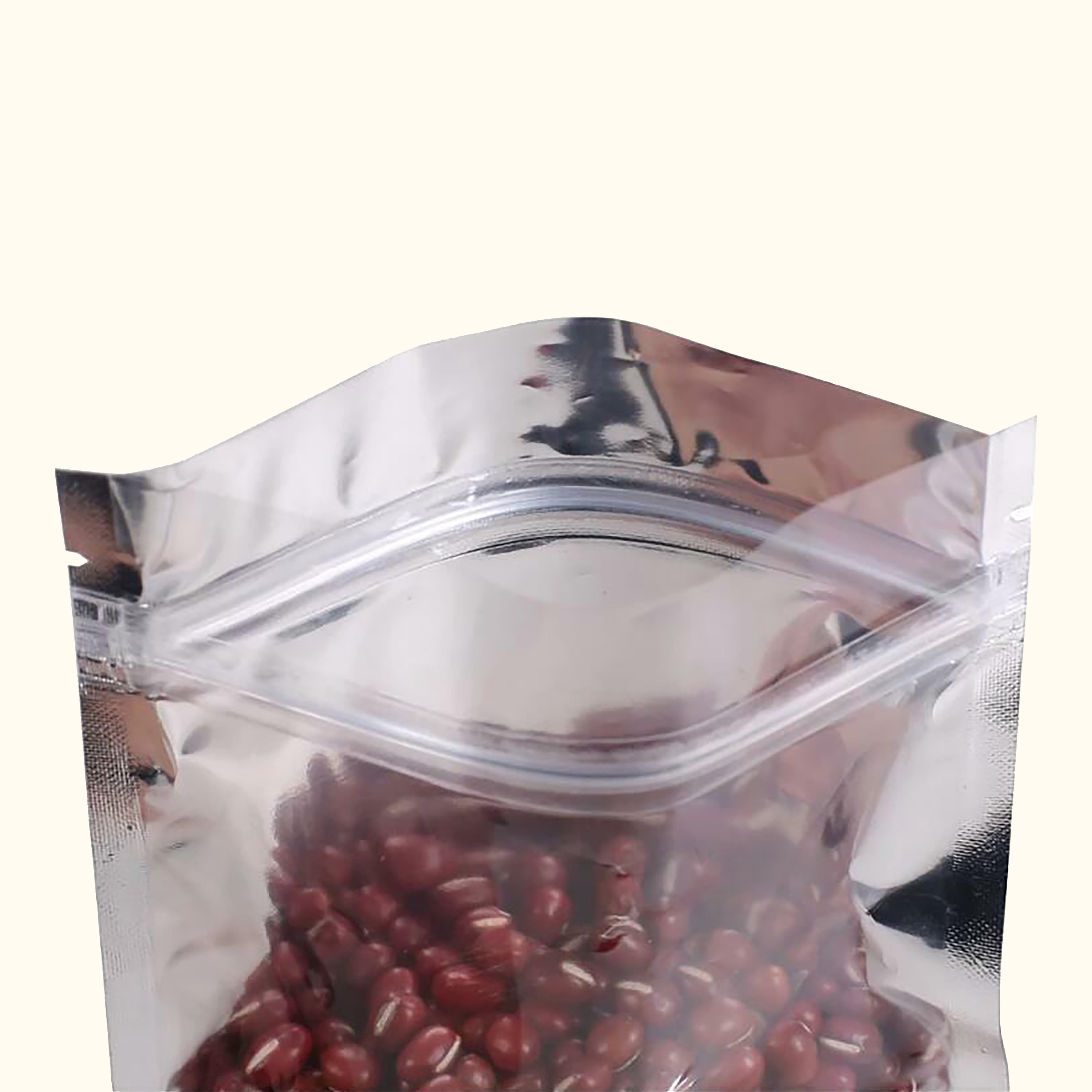 Clear/Black Foil Lined Stand Up Pouches with Zipper - Premium Packaging