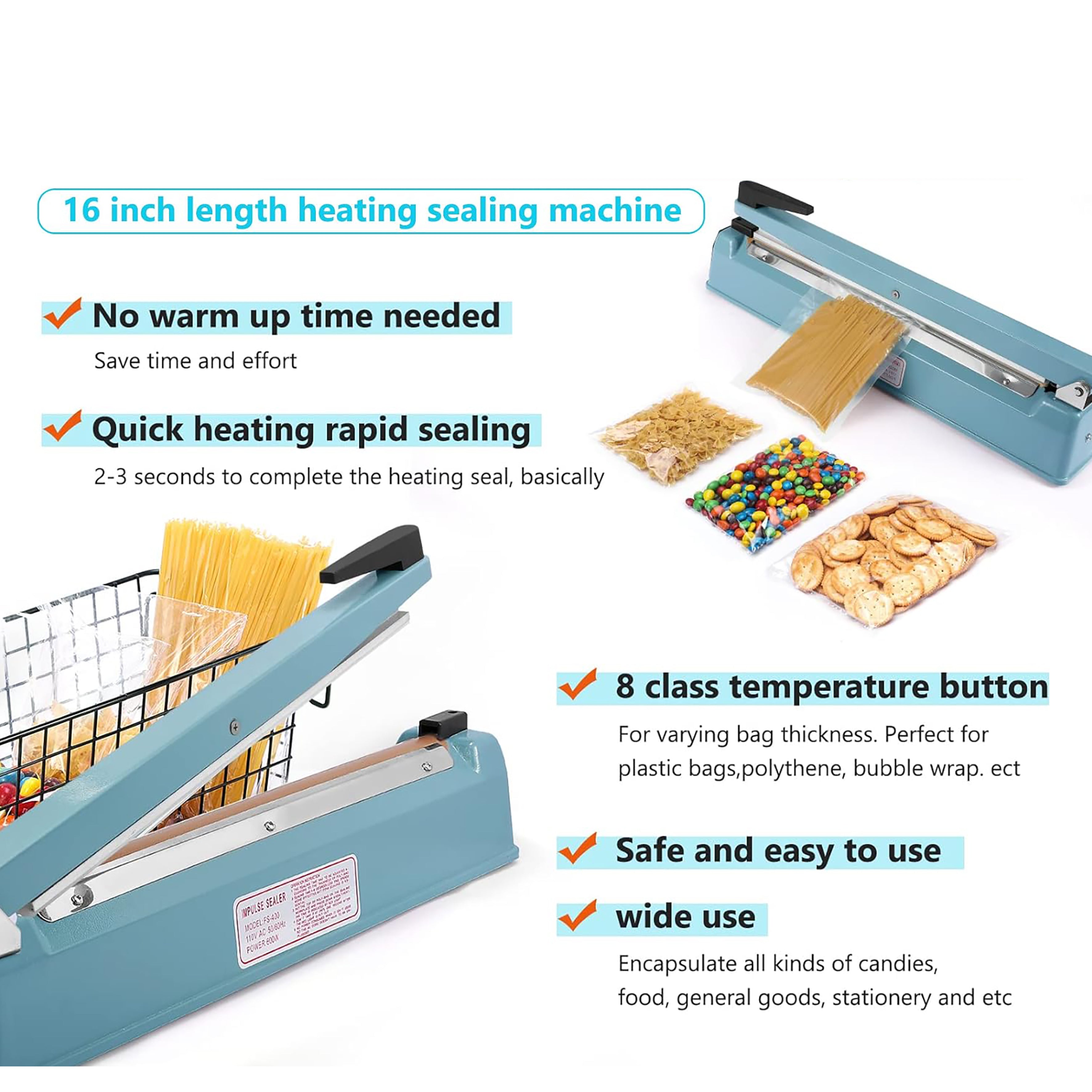 Reliable 300mm Impulse Heat Sealer Sealing Machine – Perfect for Plastic Bags, Pouches, and Industrial Packaging Needs