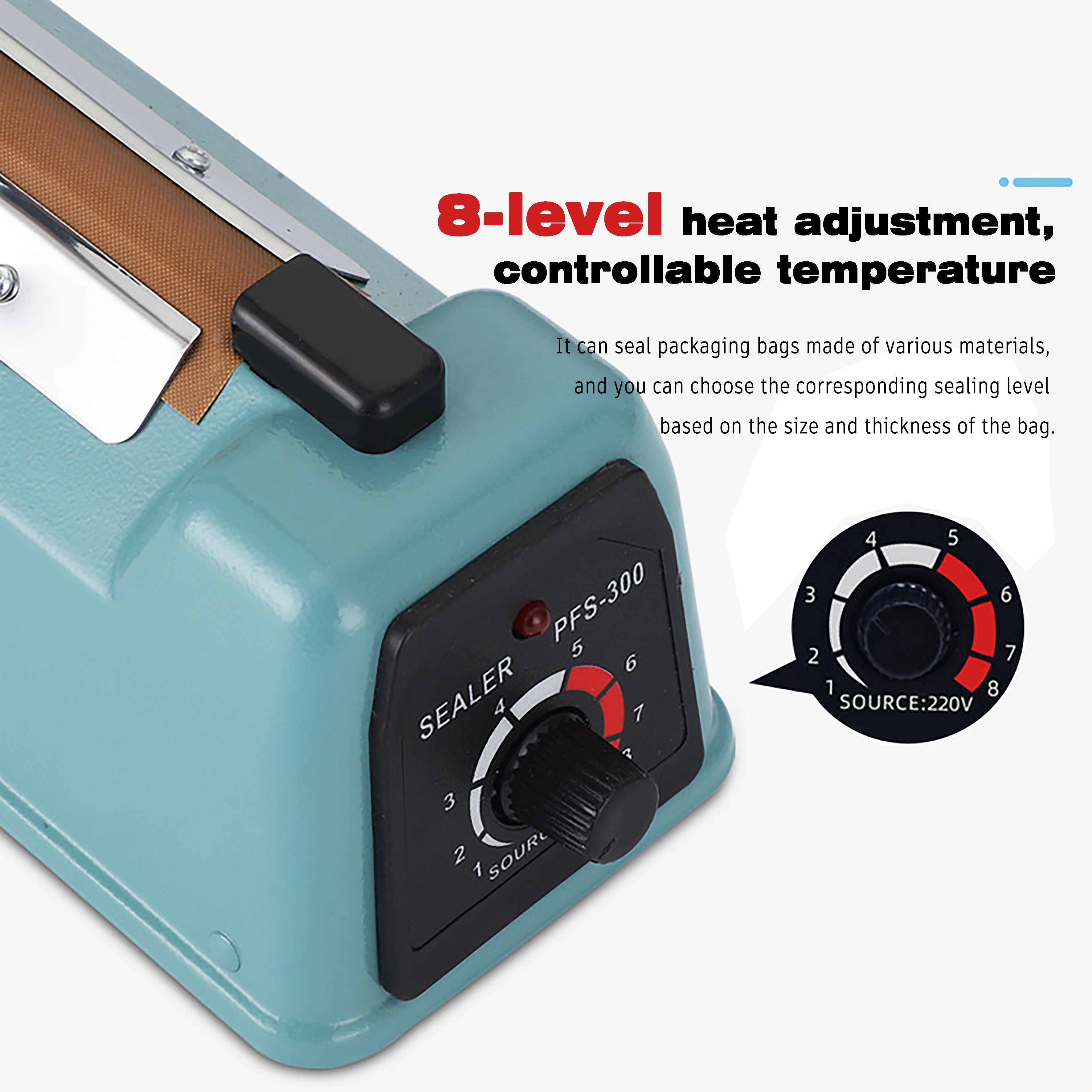 Reliable 300mm Impulse Heat Sealer Sealing Machine – Perfect for Plastic Bags, Pouches, and Industrial Packaging Needs